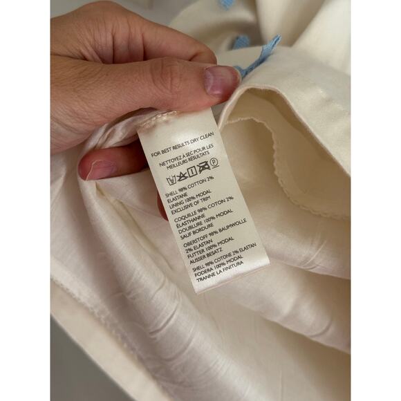 BHLDN Blue Bow Fitted Mini Dress Size 12 NEW - Picture 11 of 11